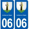 06 Auribeau-sur-Siagne blason ville sticker autocollant plaque