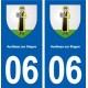 06 Auribeau-sur-Siagne blason ville sticker autocollant plaque