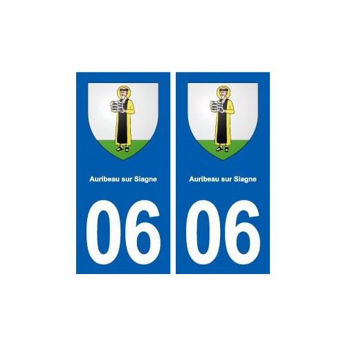 06 Auribeau-sur-Siagne blason ville sticker autocollant plaque