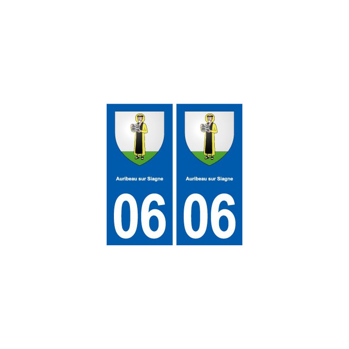 06 Auribeau-sur-Siagne blason ville sticker autocollant plaque