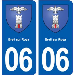 06 Breil-sur-Roya blason ville autocollant plaque stickers