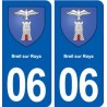 06 Breil-sur-Roya blason ville autocollant plaque stickers