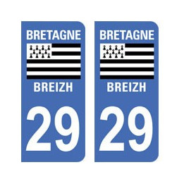 29 Finistère autocollant plaque
