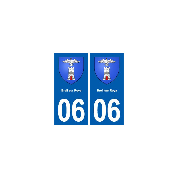06 Breil-sur-Roya blason ville autocollant plaque stickers