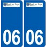 06 Breil-sur-Roya logo ville autocollant plaque stickers