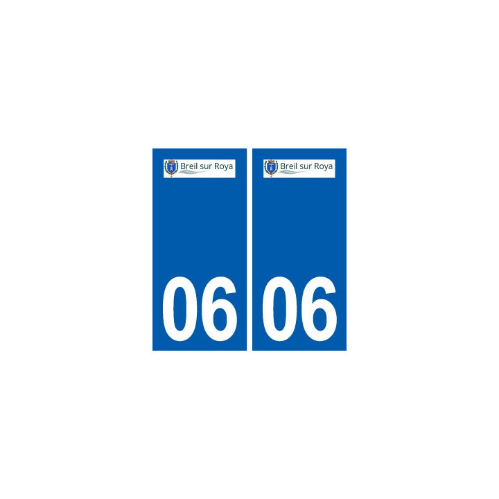 06 Breil-sur-Roya logo ville autocollant plaque stickers