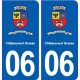06 Châteauneuf-Grasse blason ville autocollant plaque stickers