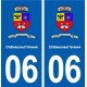 06 Châteauneuf-Grasse blason ville autocollant plaque stickers