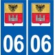 06 Châteauneuf-Grasse logo ville autocollant plaque stickers