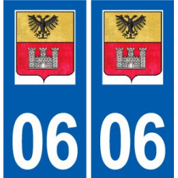 06 Châteauneuf-Grasse logo ville autocollant plaque stickers