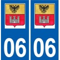 06 Châteauneuf-Grasse logo ville autocollant plaque stickers
