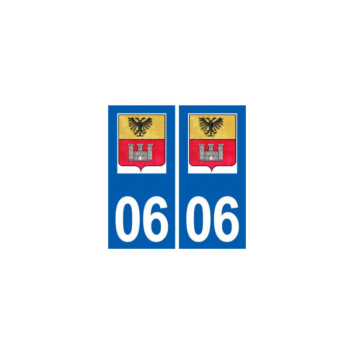06 Châteauneuf-Grasse logo ville autocollant plaque stickers