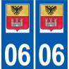 06 Châteauneuf-Grasse logo ville autocollant plaque stickers