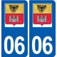 06 Châteauneuf-Grasse logo ville autocollant plaque stickers