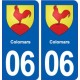 06 Colomars blason ville autocollant plaque stickers