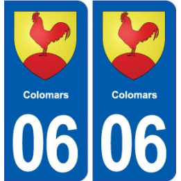 06 Colomars blason ville autocollant plaque stickers