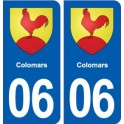 06 Colomars blason ville autocollant plaque stickers