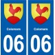 06 Colomars blason ville autocollant plaque stickers