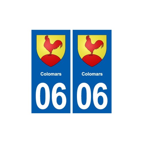06 Colomars blason ville autocollant plaque stickers
