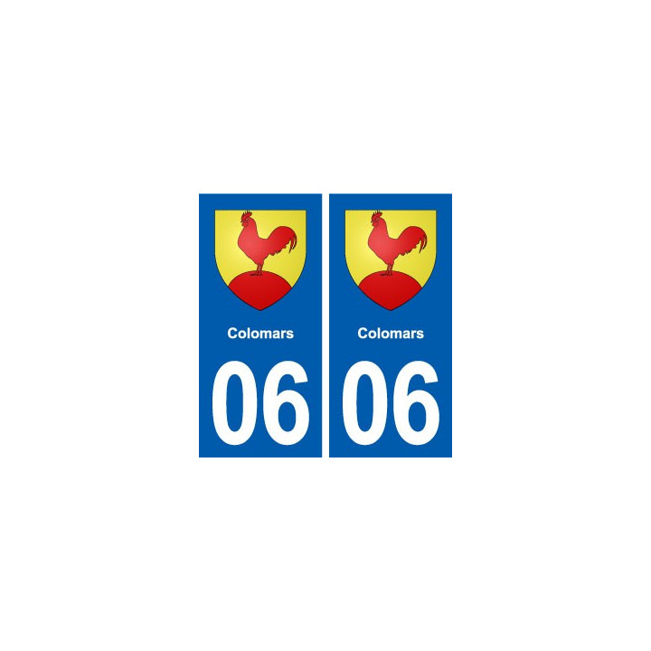06 Colomars blason ville autocollant plaque stickers