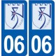 06 Colomars logo ville autocollant plaque stickers