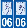 06 Colomars logo ville autocollant plaque stickers