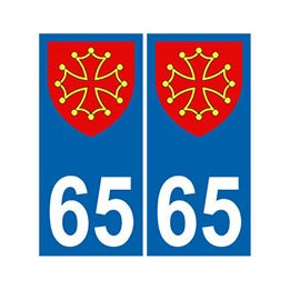 65 Occitan autocollant plaque