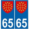 65 Occitan autocollant plaque