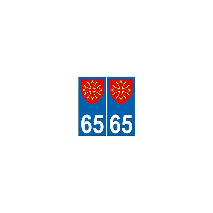 65 Occitan autocollant plaque