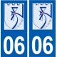 06 Colomars logo ville autocollant plaque stickers