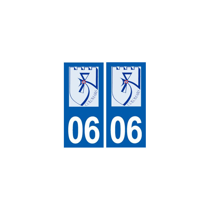06 Colomars logo ville autocollant plaque stickers