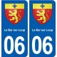 06 Le Bar-sur-Loup blason ville autocollant plaque stickers
