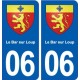 06 Le Bar-sur-Loup blason ville autocollant plaque stickers