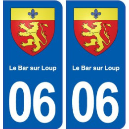 06 Le Bar-sur-Loup blason ville autocollant plaque stickers
