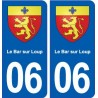 06 Le Bar-sur-Loup blason ville autocollant plaque stickers