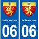 06 Le Bar-sur-Loup blason ville autocollant plaque stickers