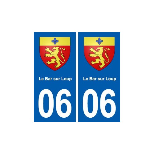 06 Le Bar-sur-Loup blason ville autocollant plaque stickers