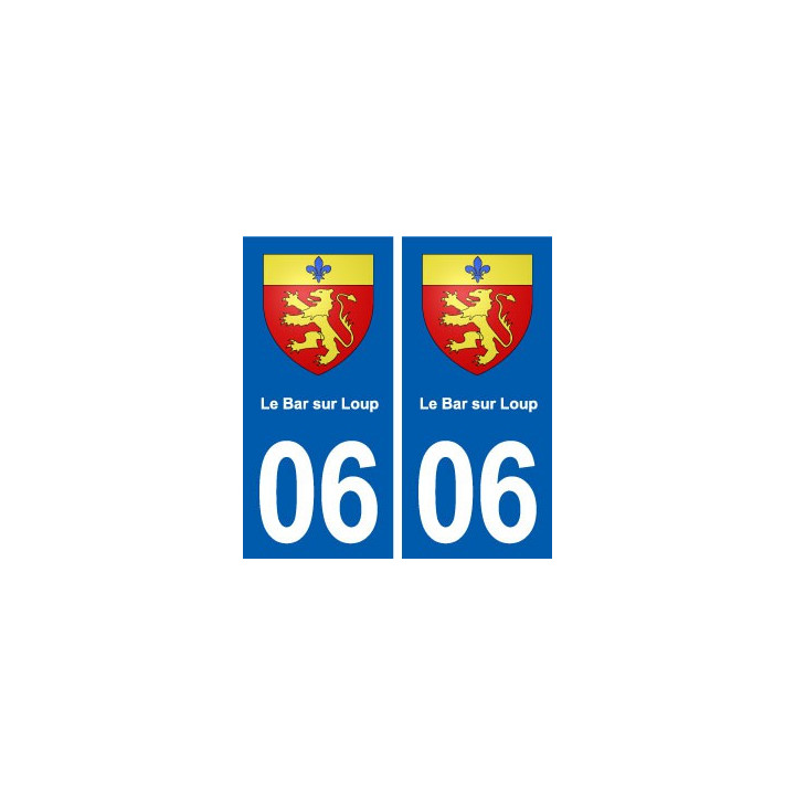 06 Le Bar-sur-Loup blason ville autocollant plaque stickers