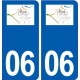 06 Le Bar-sur-Loup logo ville autocollant plaque stickers