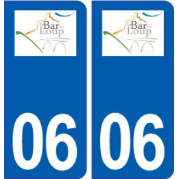 06 Le Bar-sur-Loup logo ville autocollant plaque stickers