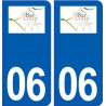 06 Le Bar-sur-Loup logo ville autocollant plaque stickers