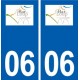 06 Le Bar-sur-Loup logo ville autocollant plaque stickers