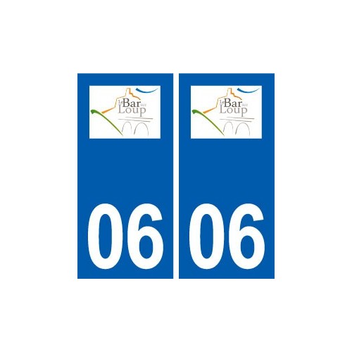 06 Le Bar-sur-Loup logo ville autocollant plaque stickers