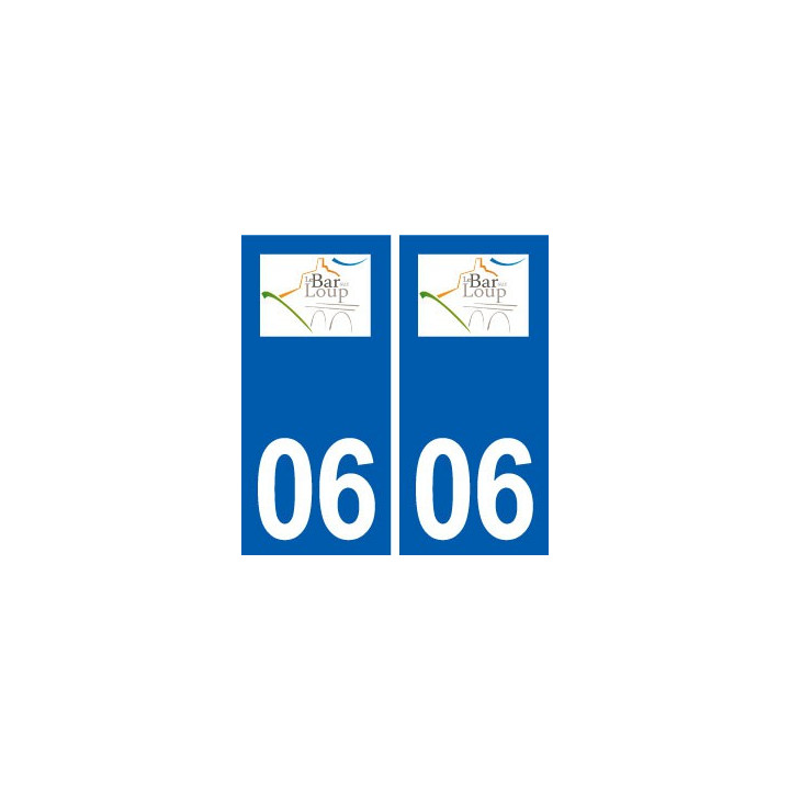 06 Le Bar-sur-Loup logo ville autocollant plaque stickers