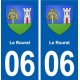 06 Le Rouret blason ville autocollant plaque stickers