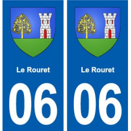 06 Le Rouret blason ville autocollant plaque stickers