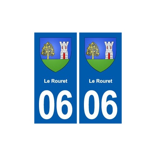 06 Le Rouret blason ville autocollant plaque stickers
