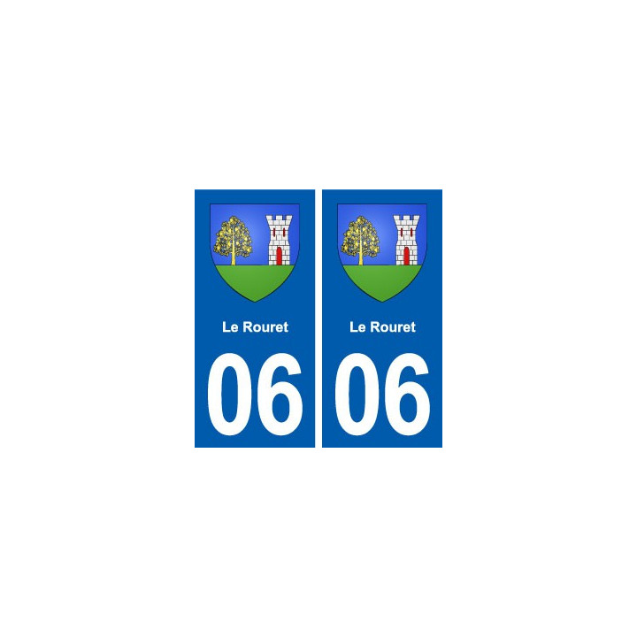 06 Le Rouret blason ville autocollant plaque stickers