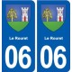 06 Le Rouret blason ville autocollant plaque stickers