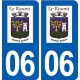 06 Le Rouret logo ville autocollant plaque stickers